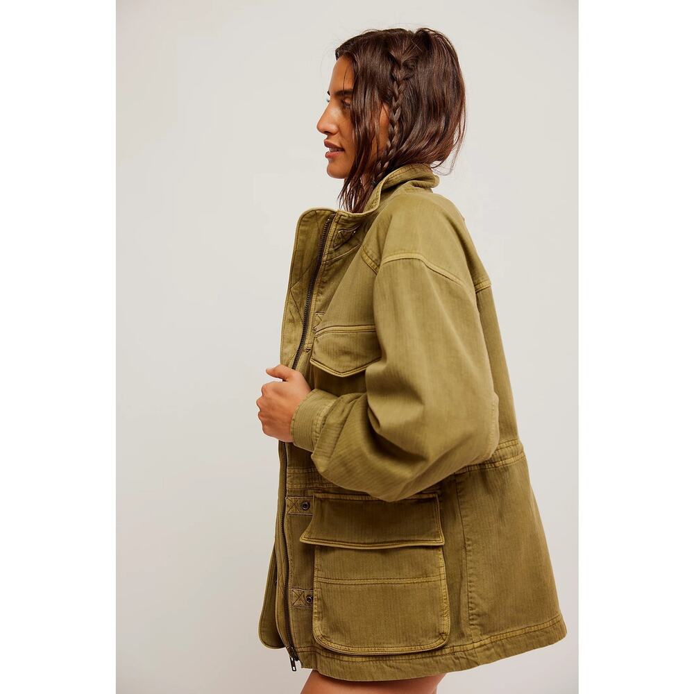 #13b- Free People NWT We the Free People Arya Utility Jacket $198 Oversized Sz:S - Picture 3 of 6